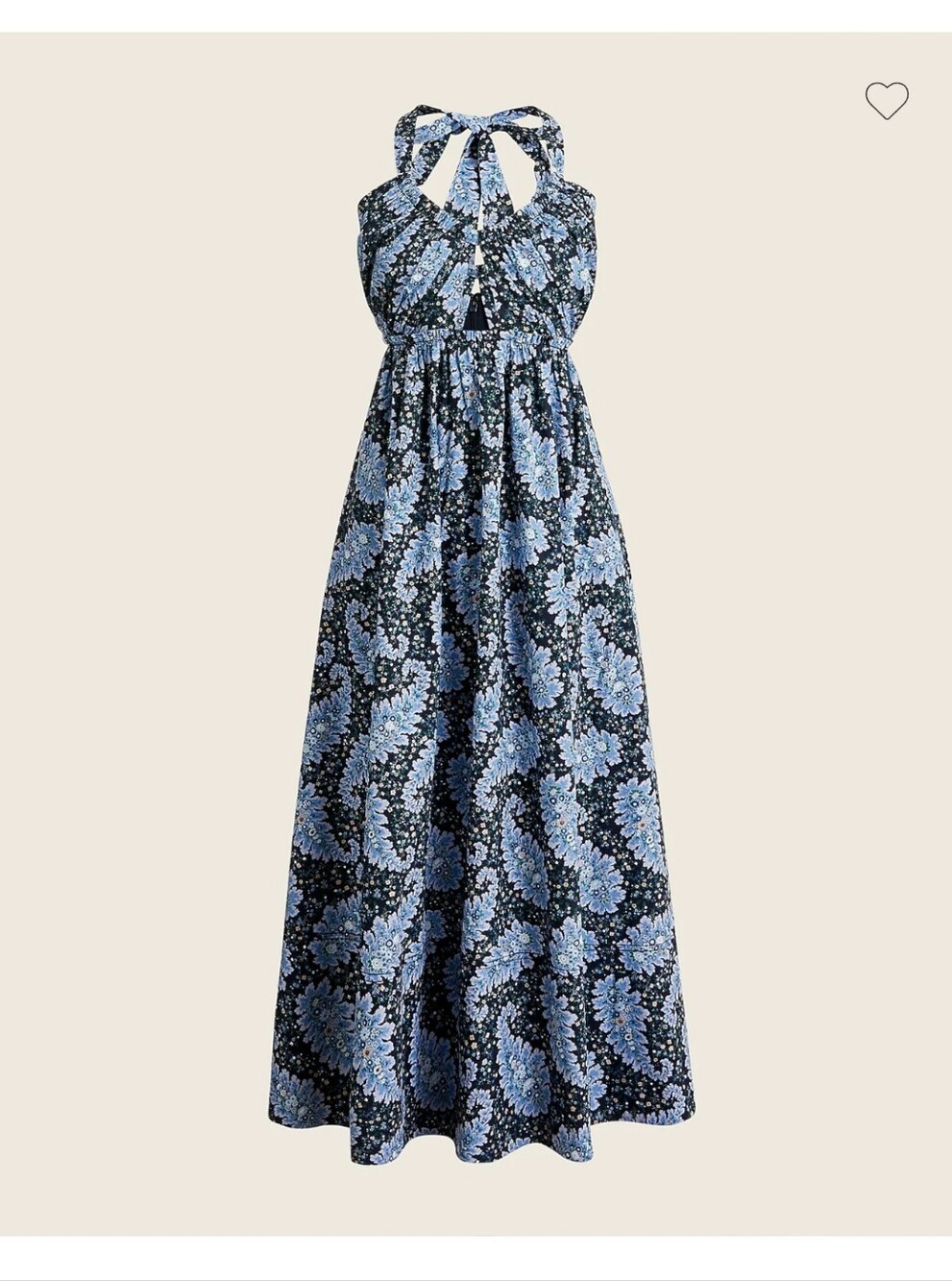 $278 New J.Crew Collection halter cutout dress in Ratti Pacific paisley 8